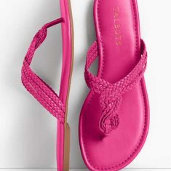 Talbots Shoes - Talbots hot pink braided sandals, 7M pretty style!
